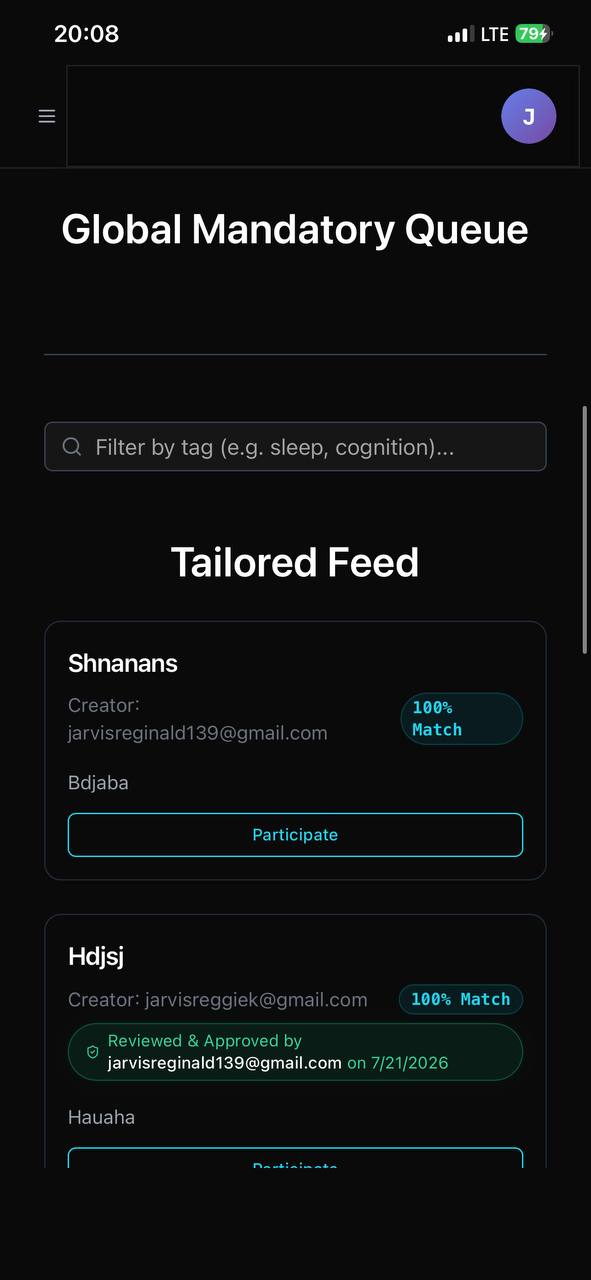 Atlas Active Questionnaire & Study Feed